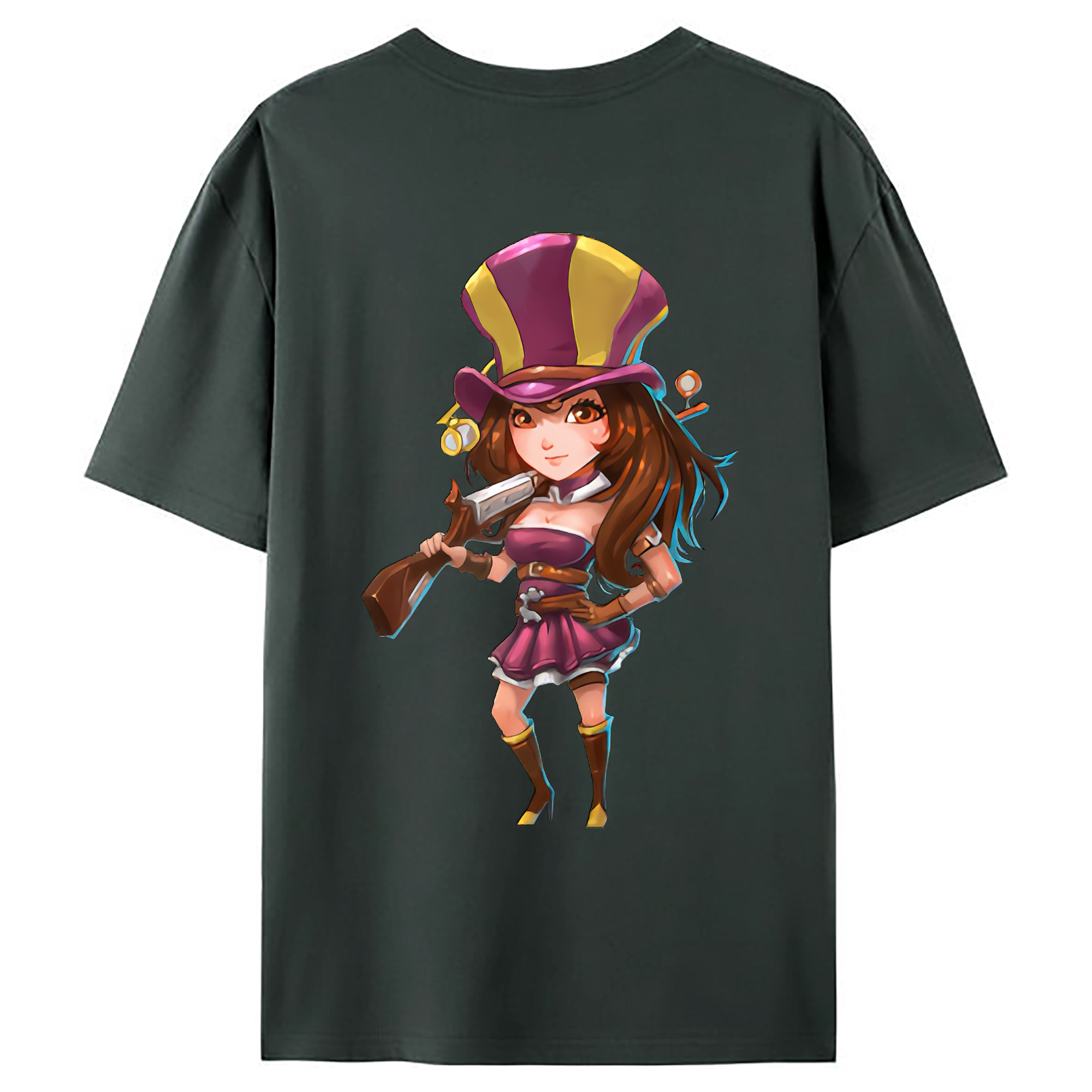 （画像用） リーグ・オブ・レジェンド League of Legends LOL 綿100％ メンズ半袖Tシャツ（バックプリント） 通気性